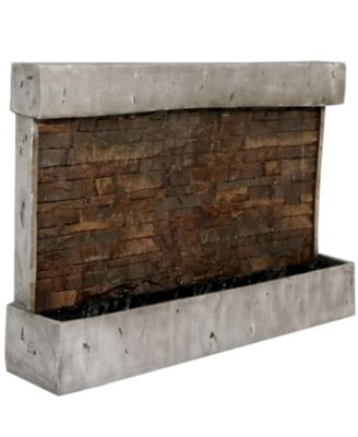 Ancient Wall 24-Inch Polyresin Wall-Mounted Outdoor Fountain - Electric Submersible Pump - 3-Gallon Water Capacity