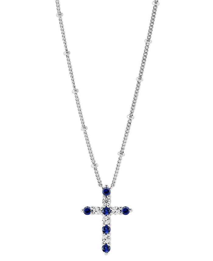 Macy's blue sale sapphire necklace