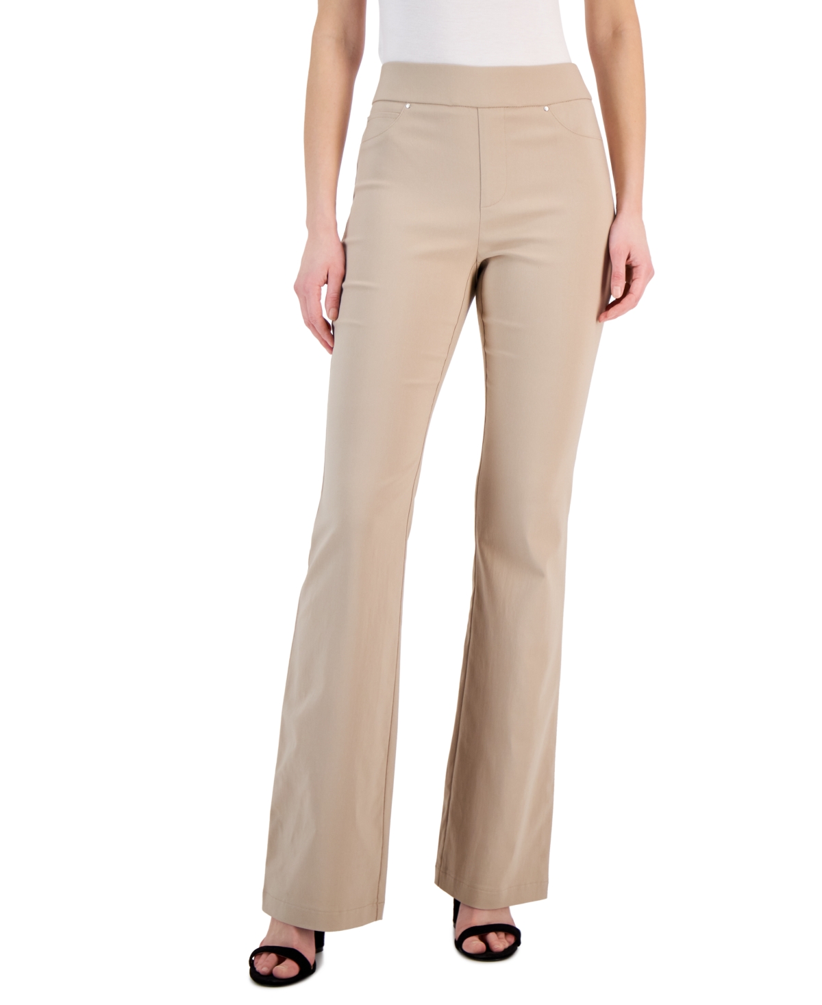 INC INTERNATIONAL CONCEPTS PETITE HIGH-RISE FLARE PANTS, CREATED FOR MACY'S