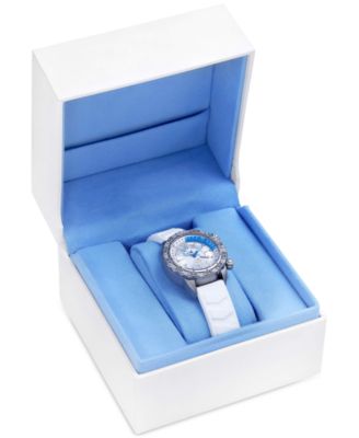 Women's Automatic Nadia White Silicone Strap Watch 35mm