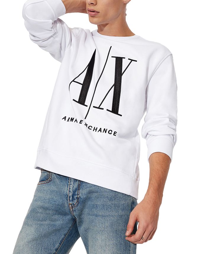A|X Armani Exchange Men's Fleece Logo Long-Sleeve Crewneck Sweatshirt &  Reviews - Hoodies & Sweatshirts - Men - Macy's
