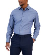 Bar III Camisa de vestir con botones florales de mezclilla para hombre,  azul, cuello de 15.5 pulgadas, manga de 32 a 33 pulgadas bar III Botones al  frente
