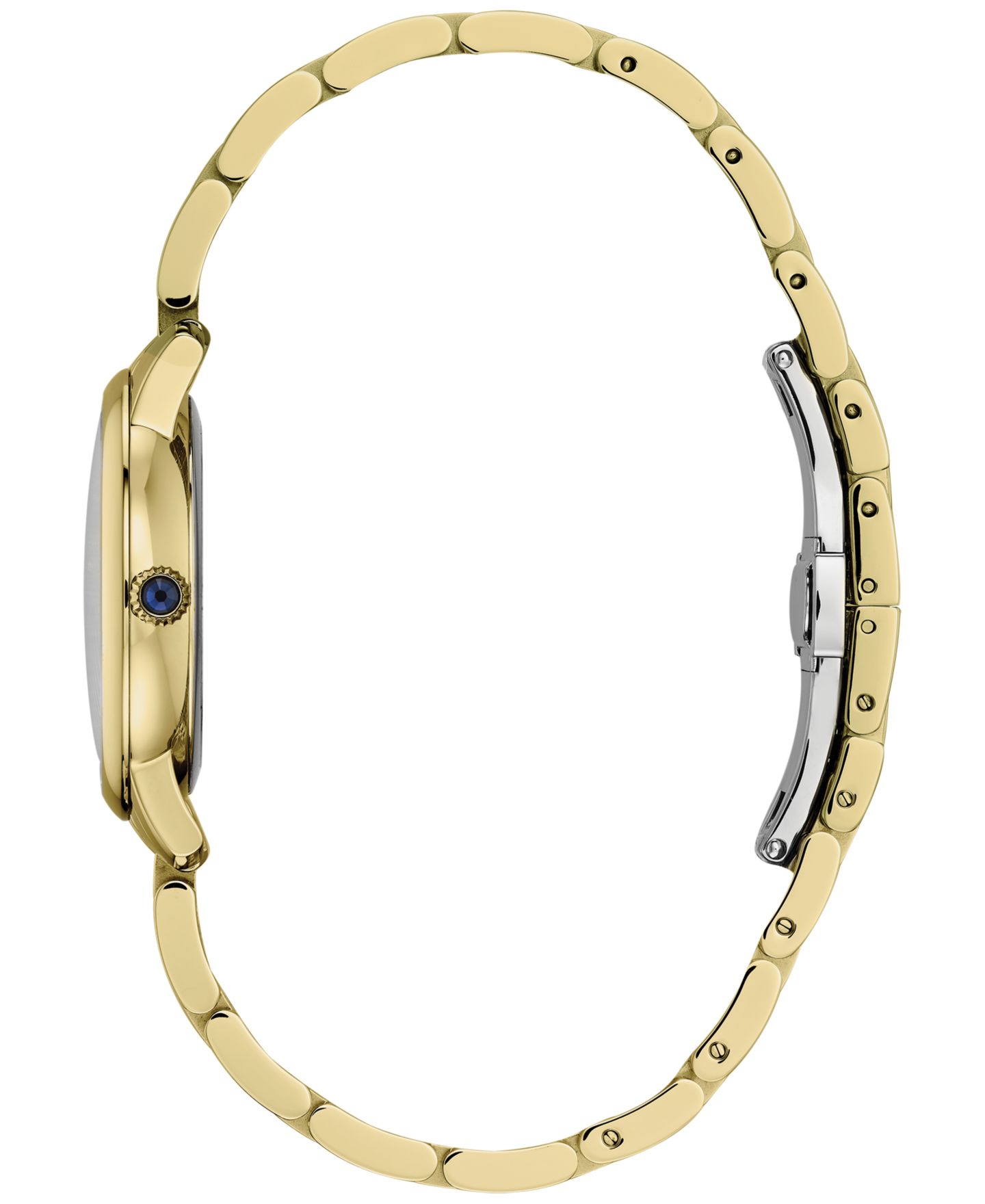 Женские часы Frederique Constant Swiss Slimline Diamond (1/20 ct. t.w.) Gold-tone Stainless Steel Bracelet Watch 30mm — фото 2