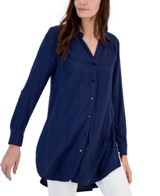 売れ筋商品|||バースリー カットソー トップス レディース Women's Button-Front Long-Sleeve Blouse, Exclusively at Macy's Bar White Bar Iii Women's Button-Front Long-Sleeve Blouse | Hawthorn Mall