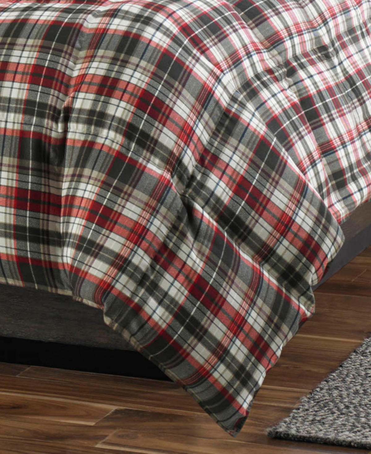 Closeout! Eddie Bauer Astoria Red Microsuede Down Alt Reversible Comforter Set,