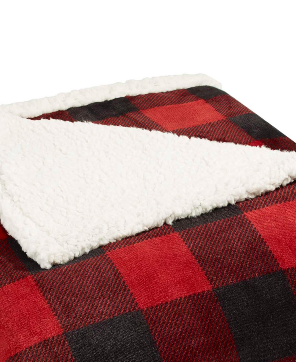 Eddie Bauer Mountain Plaid Ultra Soft Plush Fleece Reversible Blanket