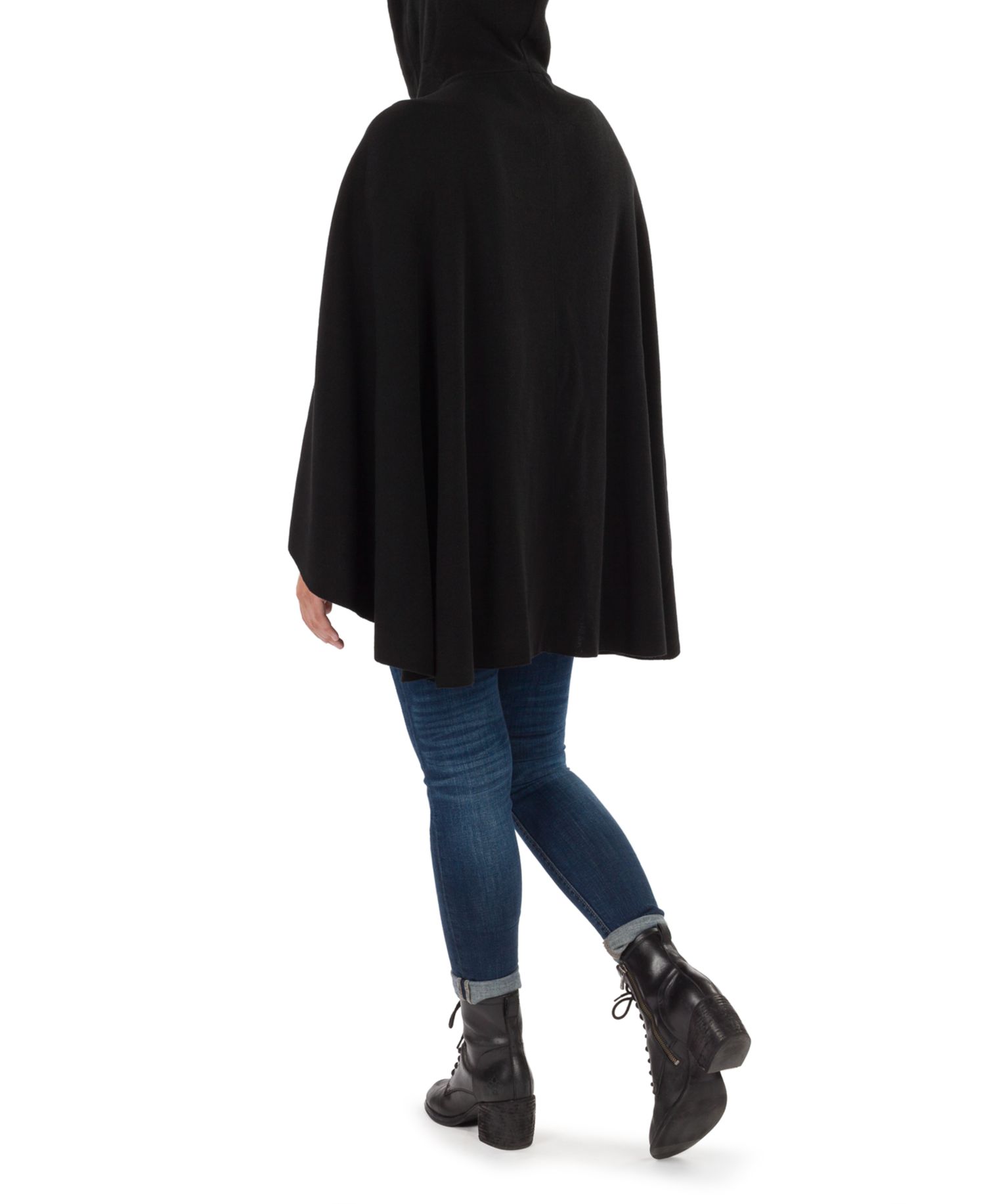 Women's Hooded Cape with Buttons