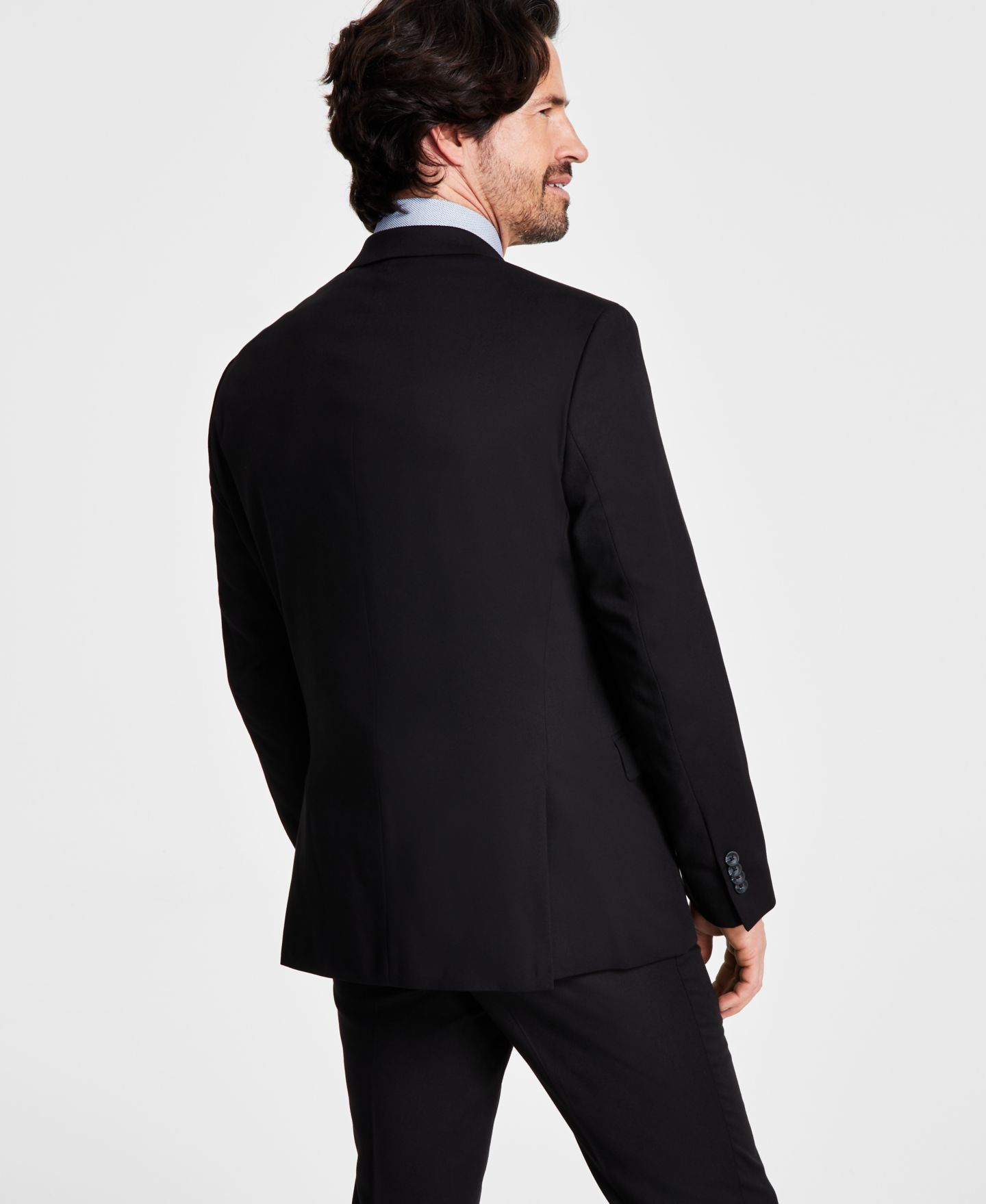Мужской пиджак Kenneth Cole Reaction Techni-Cole Suit Separates Slim-Fit Suit, цвет: Чёрный — фото 2