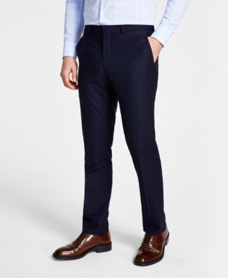 Textured Business Suit Pants - Denim Blue