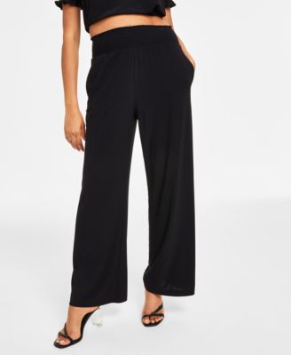 Bar III - Pull-On Wide-Leg Pants