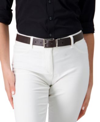 Women's Reversible Leather Pant Belt 