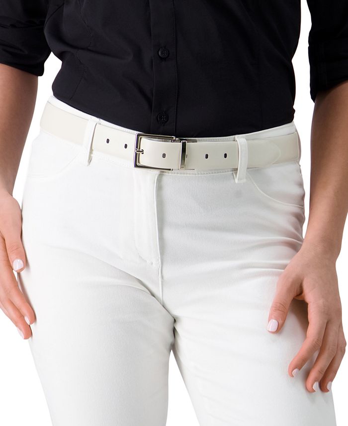 Calvin Klein Women's Reversible Leather Pant Belt - Macy's