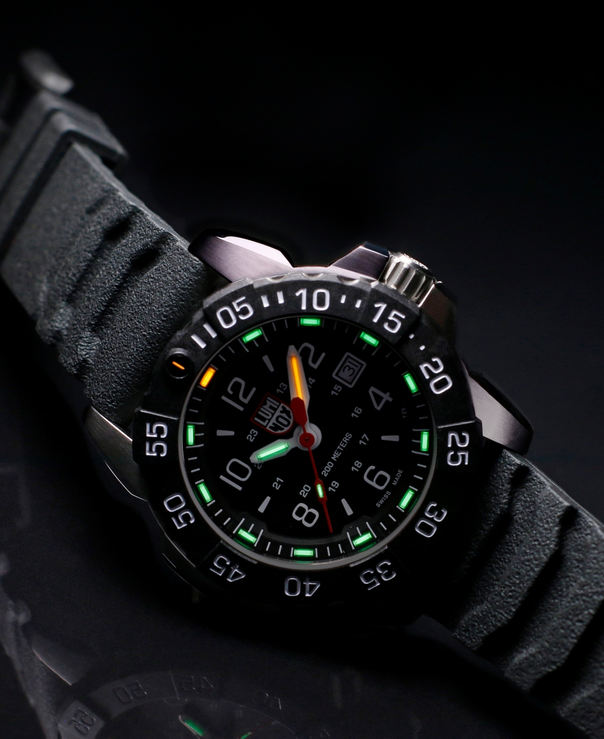 Shop Luminox Men's Swiss Navy Seal Rsc Black Rubber Strap Watch 45mm In No Color