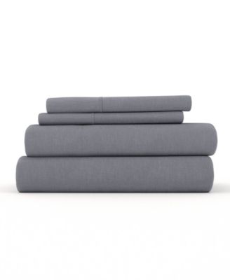 300 Thread Count Linen Rayon From Bamboo Blend Deep Pocket 4-Pc. Sheet Set, California King