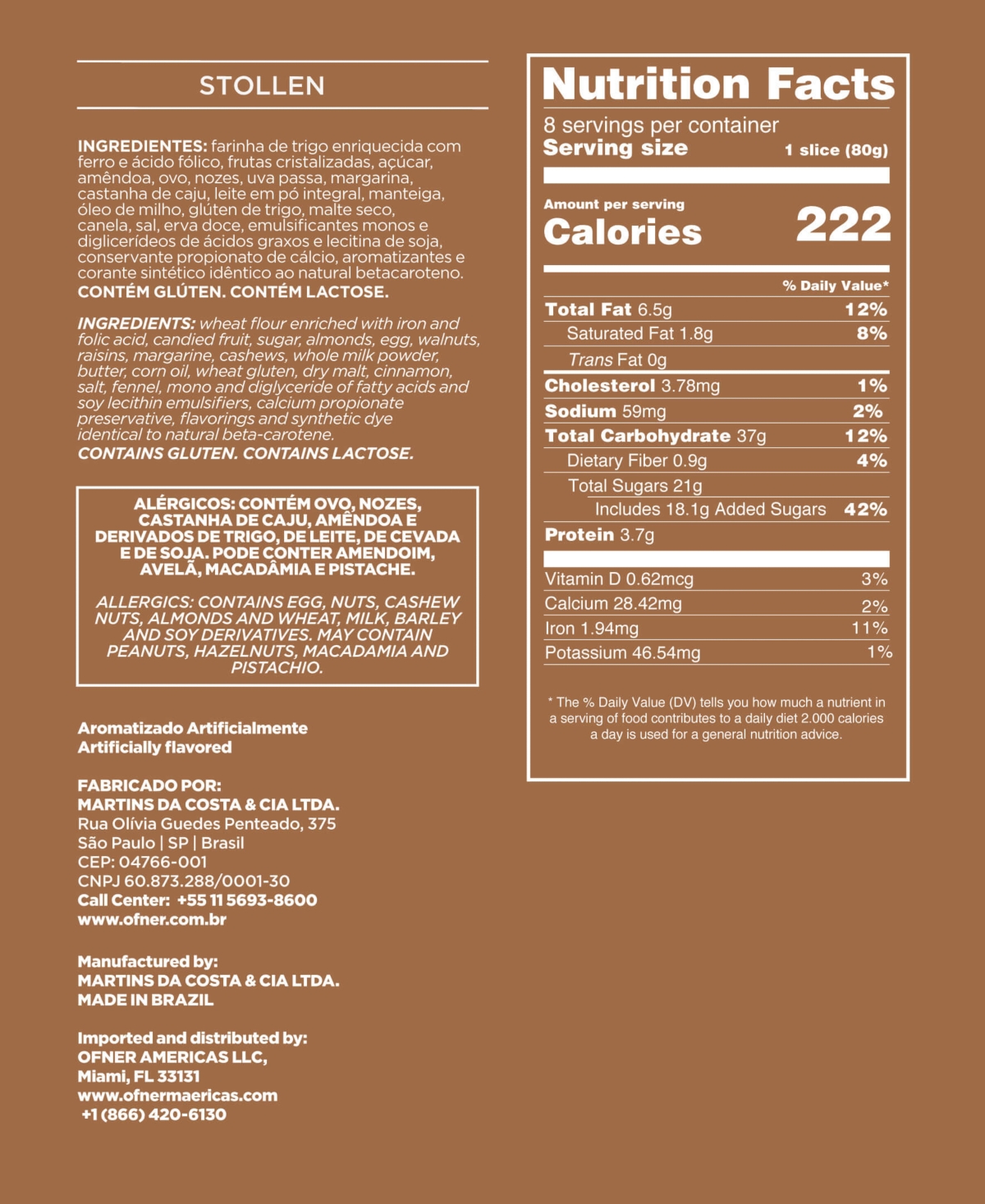 Ofner Stollen Cake, 22.93 oz In No Color
