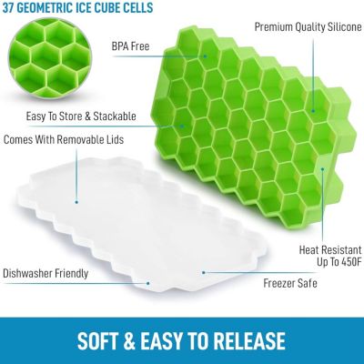 Honeycomb Shaped Silicone Ice Cube Tray - 2 Pc.
