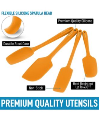 Heat Resistant Non-Stick 4-Piece Silicone Spatula Set for Cooking