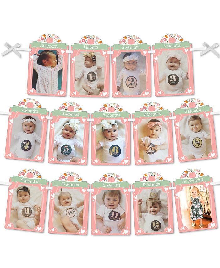 Big Dot Of Happiness 1st Birthday Hello Rainbow Photo Banner - Boho DIY Monthly Picture Display