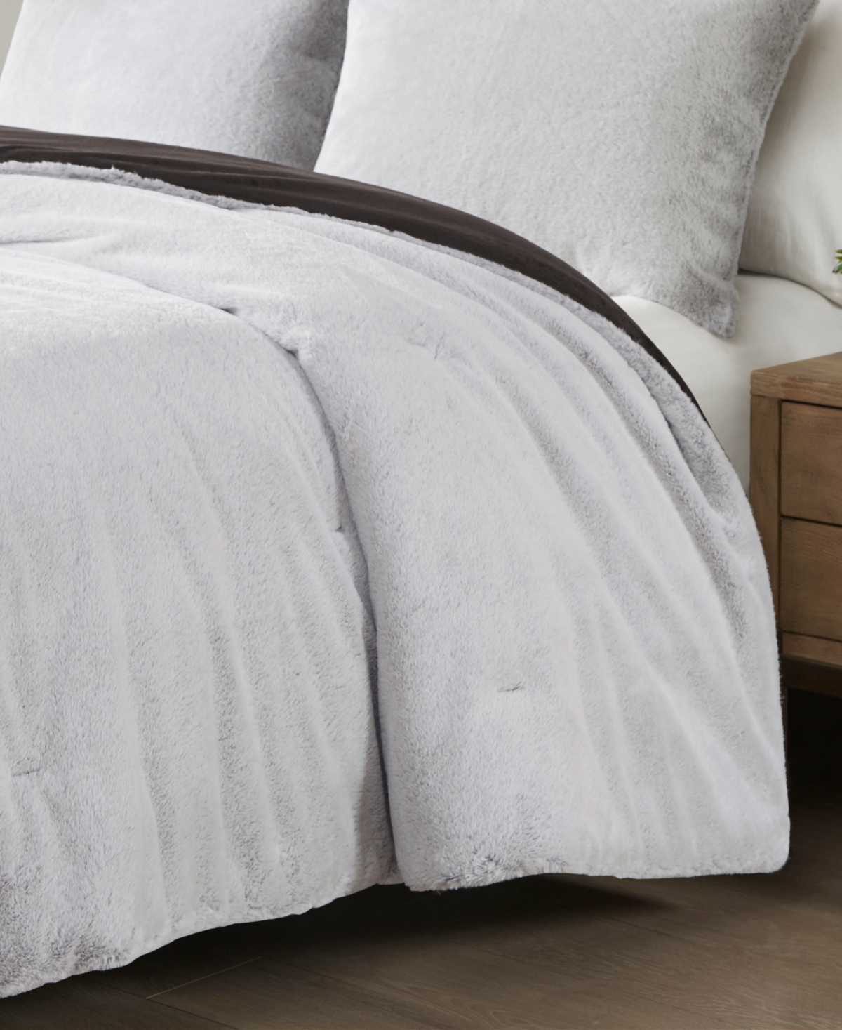 Madison Park Sawyer Faux-Fur 3-Pc. Comforter Set, Full/Queen