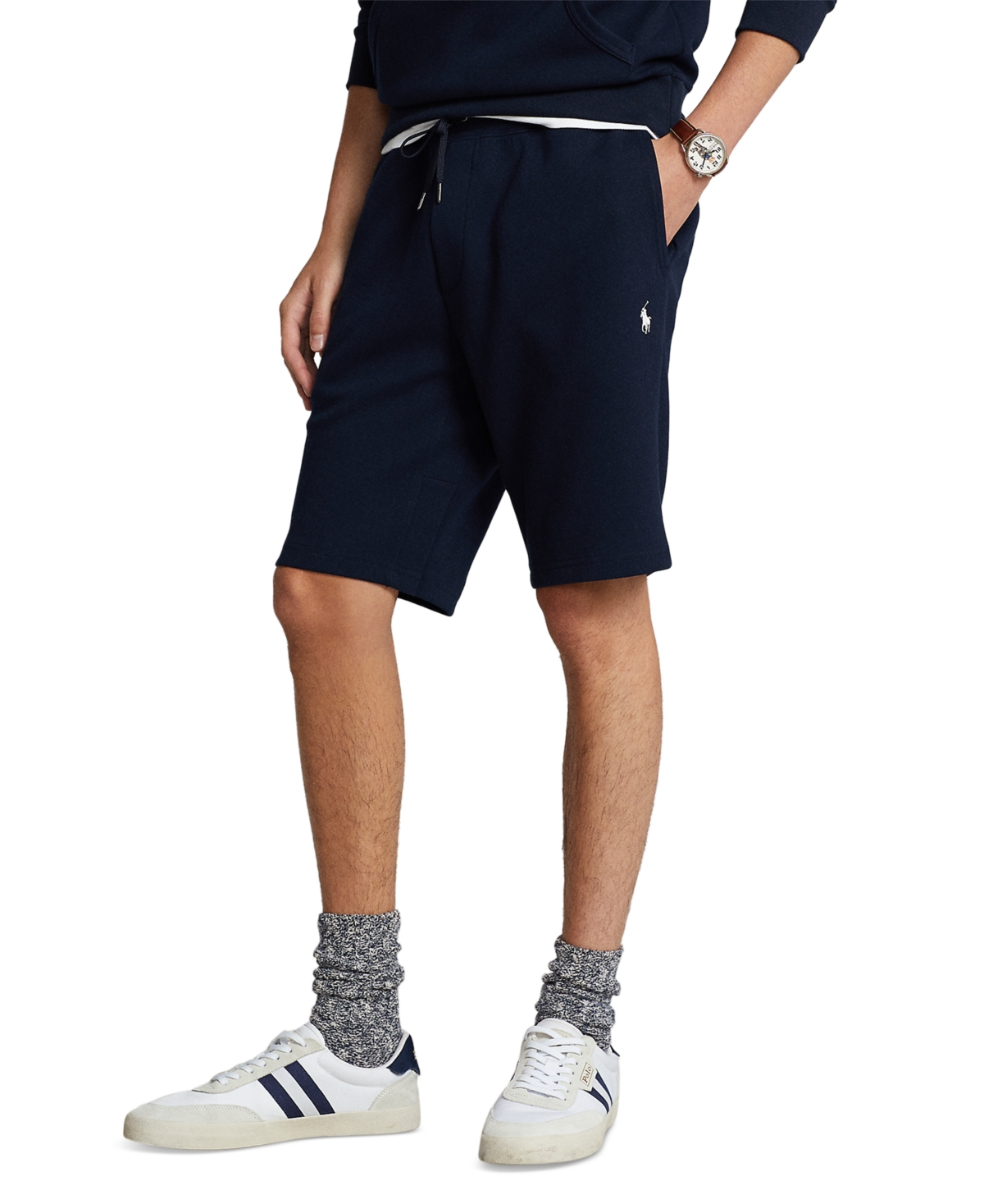 Polo Ralph Lauren Men's Big & Tall Double-knit Shorts In Aviator Navy