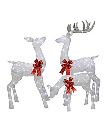 Outdoor Christmas Lighted Deer Family 3 Piece Set