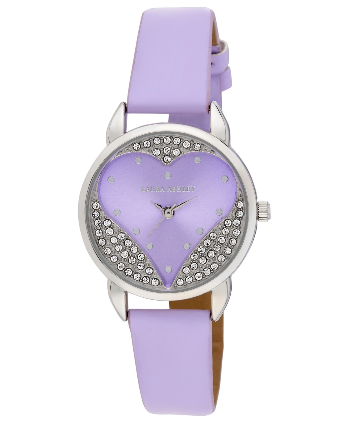 Women's Open Heart Purple Polyurethane Strap Watch 30mm - Purple