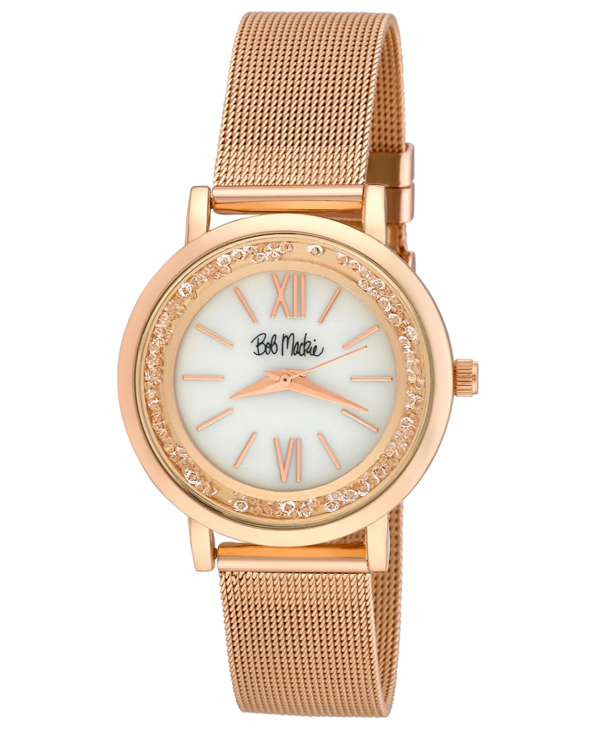Unisex Rolling Stone Rose Gold-Tone Alloy Mesh Band Watch 34mm - Rose Gold-Tone