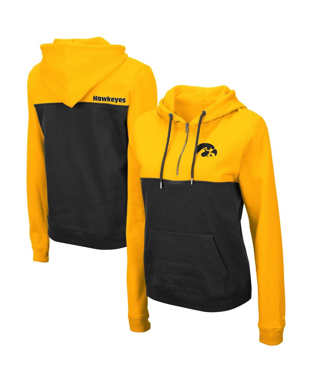 Women's Colosseum Charcoal Iowa Hawkeyes Aidan Half-Zip Hoodie - Charcoal