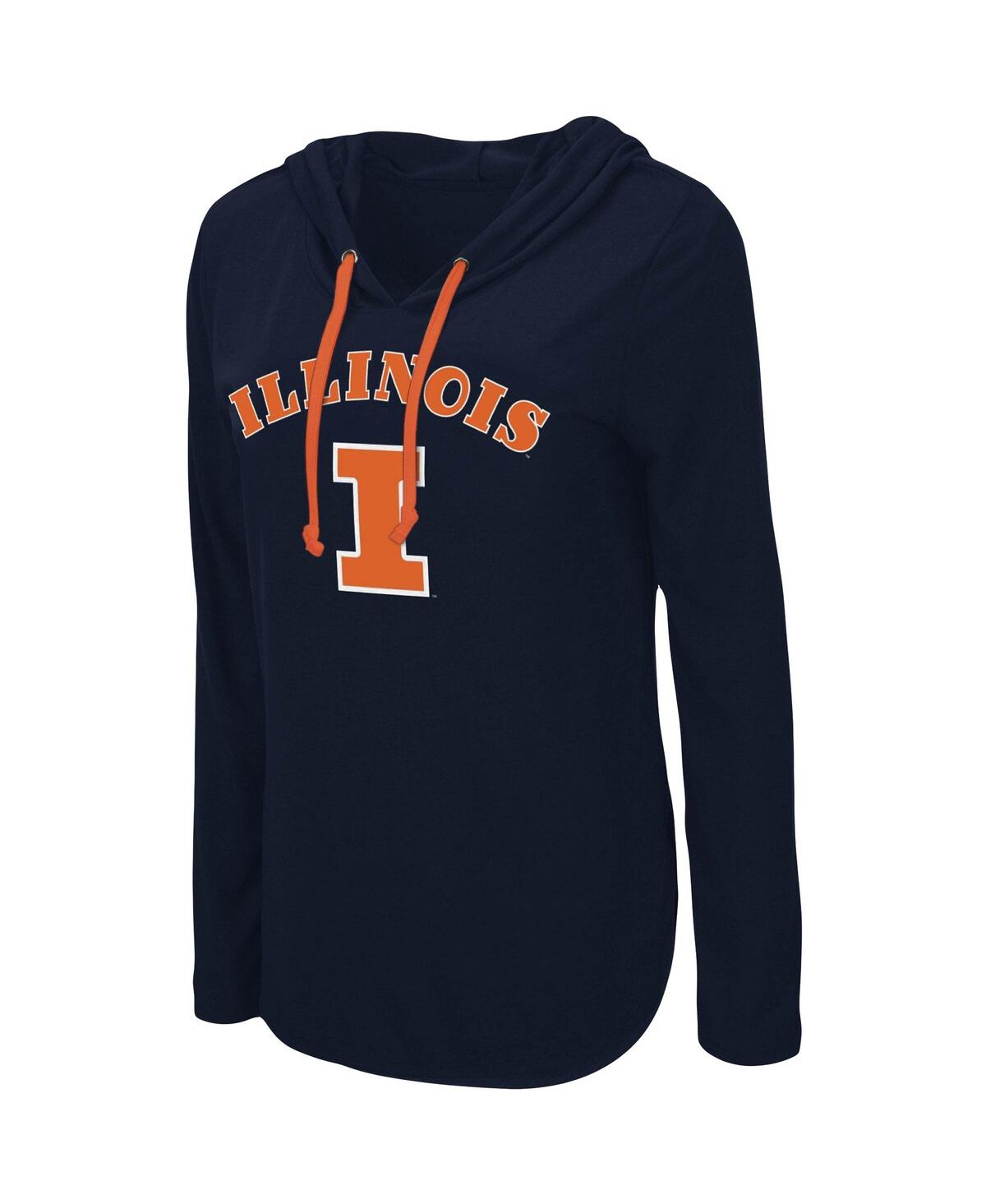 Colosseum Women's  Navy Illinois Fighting Illini My Lover Hoodie Long Sleeve T-shirt In Navy