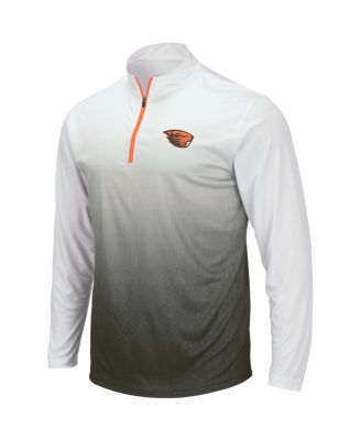 Men's Gray Oregon State Beavers Magic Team Logo Quarter-Zip Jacket
