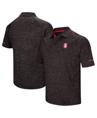 Men's Black Stanford Cardinal Down Swing Polo Shirt