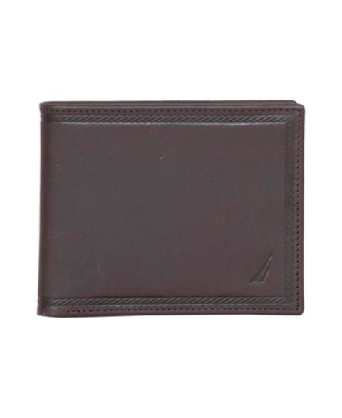Nautica Men's Credit Card Bifold Leather Wallet