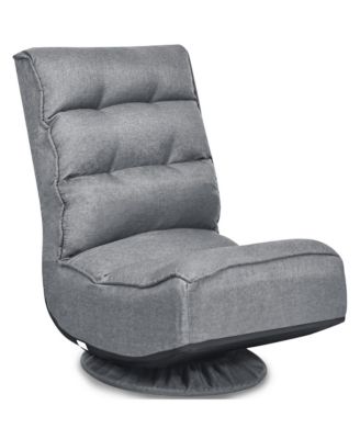 one pack Linen Gaming Chair Fabric 6-Position Folding Lazy Sofa chair