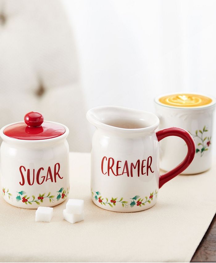 Winterberry Pfaltzgraff 2Piece Sugar and Creamer Set Macy's