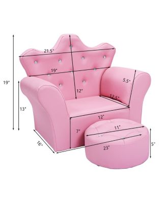 Pink Kids Sofa Armrest Chair Couch Children Toddler