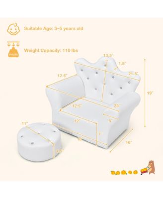 Pink Kids Sofa Armrest Chair Couch Children Toddler