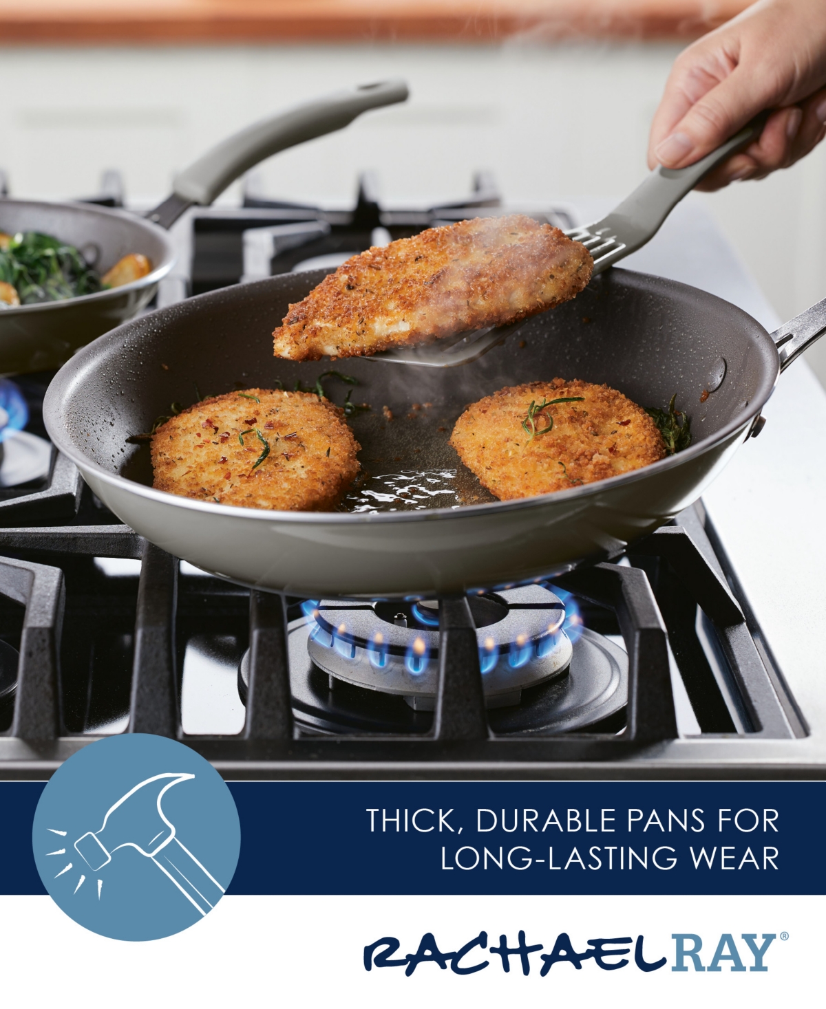 Rachael Ray Cook + Create Aluminum Nonstick Frying Pan Set, 2 Piece In Black