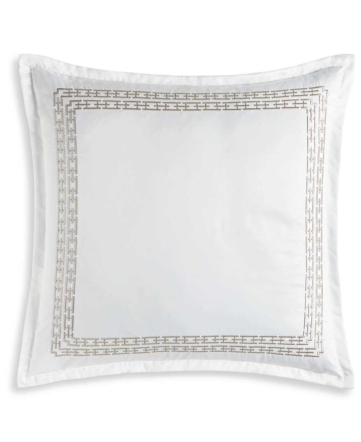 Hotel Collection Chain Links Embroidery 100% Pima Cotton 2-pc. Sham Set, Euro, Exclusively At Macy's In Silver