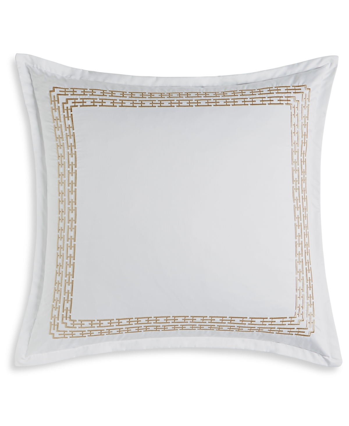 Hotel Collection Chain Links Embroidery 100% Pima Cotton 2-pc. Sham Set, Euro, Exclusively At Macy's In Champagne