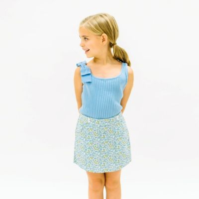 Girls Hope and Henry Sleeveless Sweater Tank with Bow
