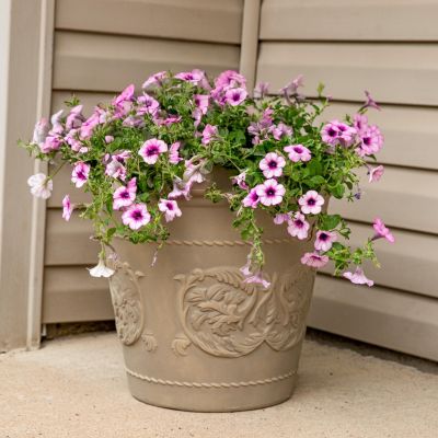 Indoor/Outdoor Patio, Garden, or Porch Weather-Resistant Double-Walled Arabella Flower Pot Planter - 20"