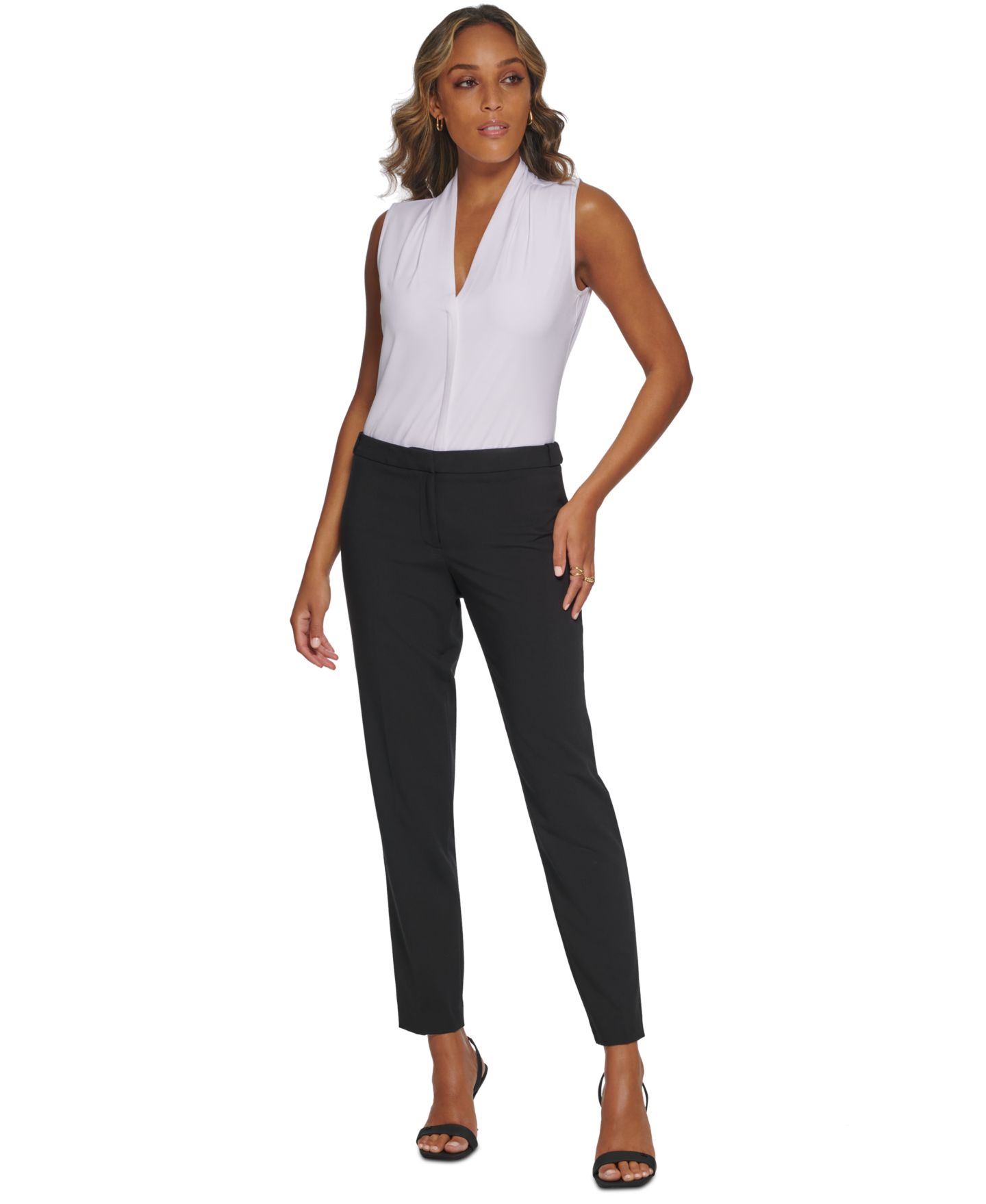Женские брюки Calvin Klein Highline Ankle Length Pant, цвет: Чёрный — фото 4