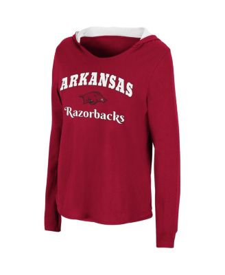 Women's Cardinal Arkansas Razorbacks Catalina Hoodie Long Sleeve T-Shirt