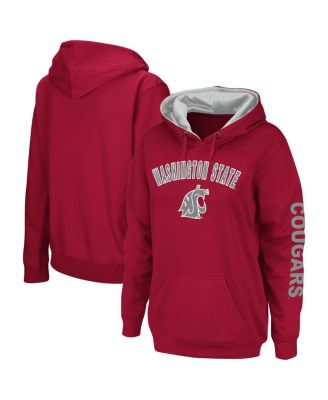 Women's Crimson Washington State Cougars Loud and Proud Pullover Hoodie