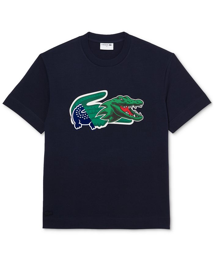 Lacoste Men's Oversized Crocodile LogoGraphic Crewneck TShirt