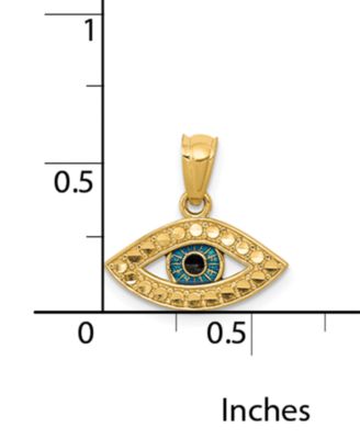 Evil Eye Charm Set in 14k Gold and Enamel