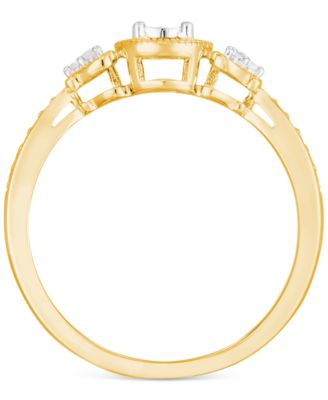 Diamond Promise Ring (1/10 ct. t.w.) in 14k Gold-Plated Sterling Silver 