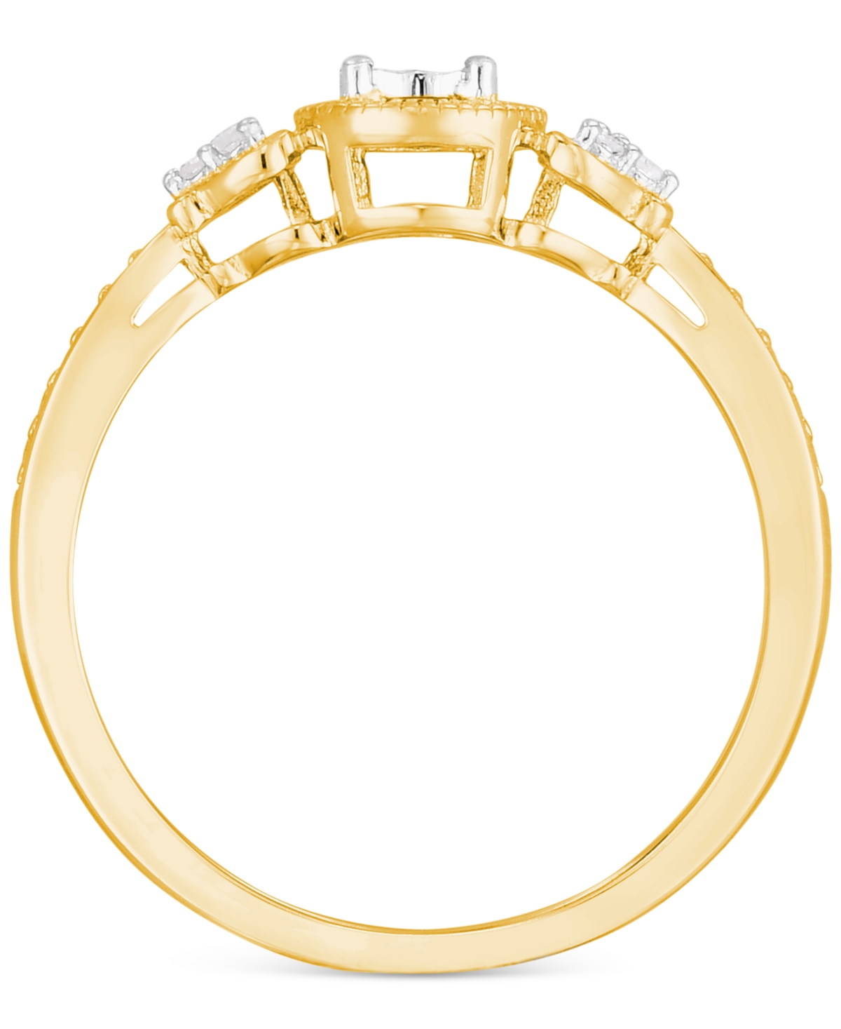Diamond Promise Ring (1/10 ct. t.w.) in 14k Gold-Plated Sterling Silver - Gold-Plated Sterling Silver