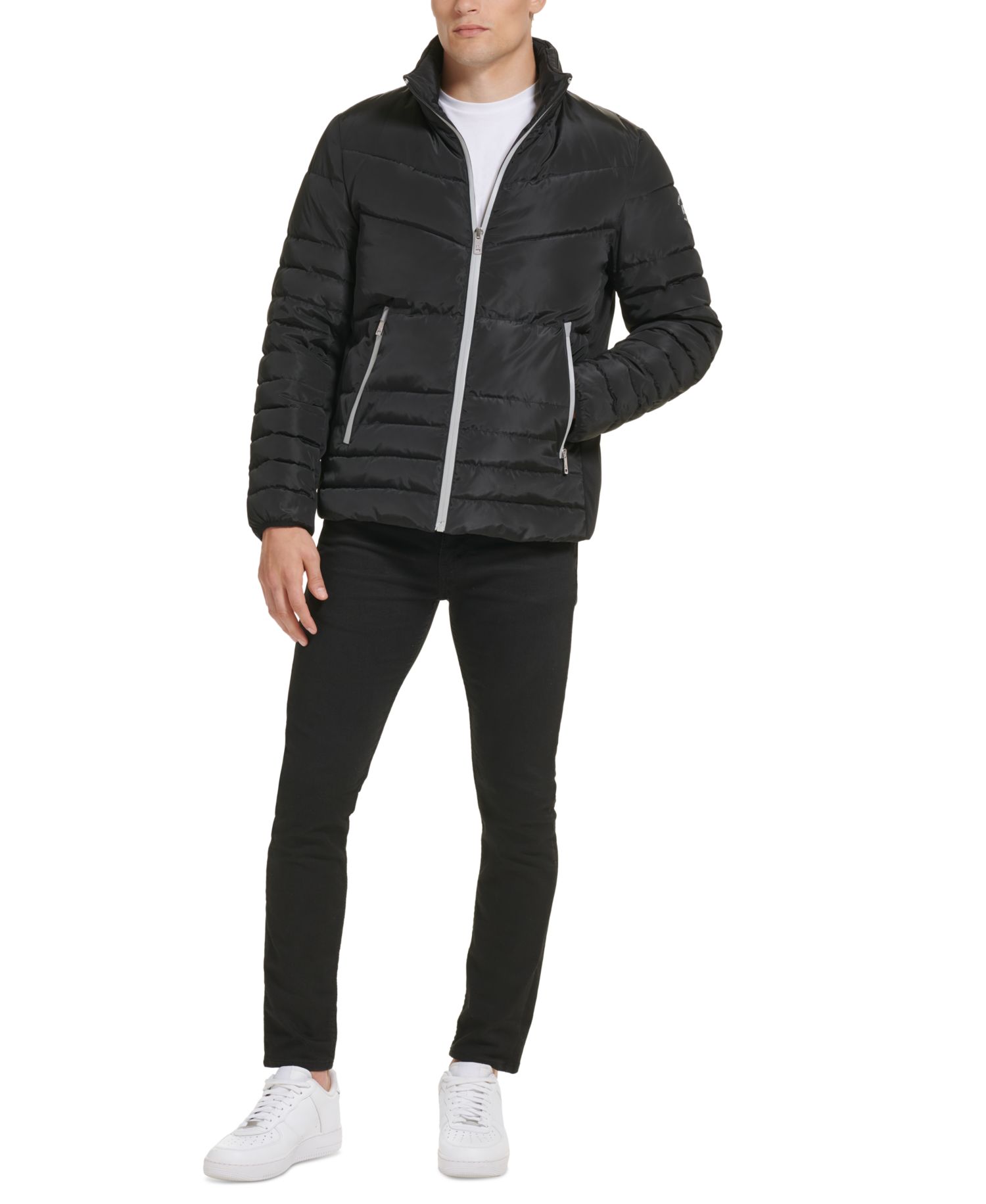 Men's Mixed Quilted Puffer Jacket