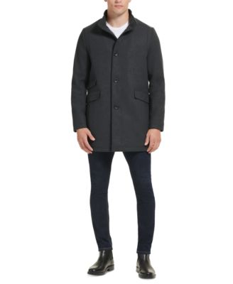 Men's Wool Button Car Coat